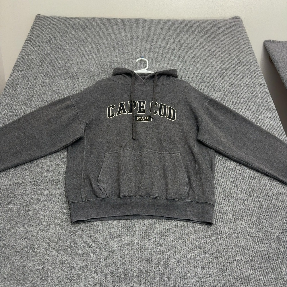 Cape Cod Cape Cod Sweatshirt Company Hoodie L Gray Cotton Blend Pullover Casual